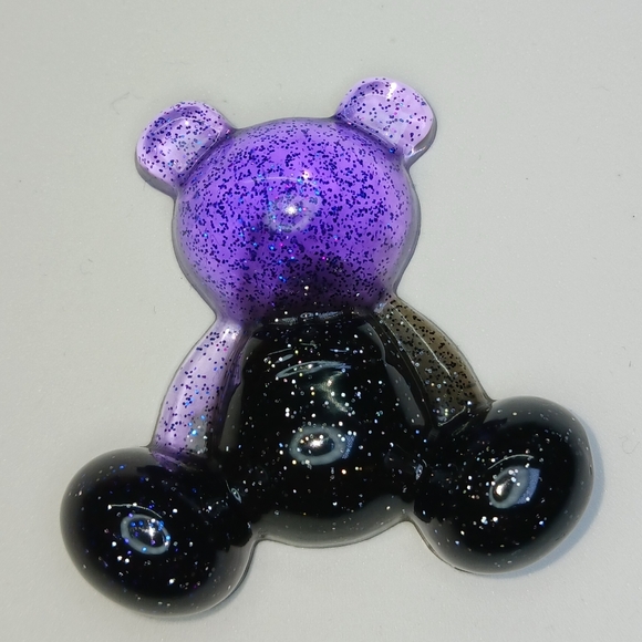 x1 Pendant Grape Soda Glitter Bear - Picture 7 of 7